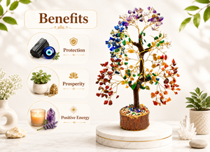 7 Chakra Crystal Tree 200 Beads for Vastu Healing and Positive Energy Decor