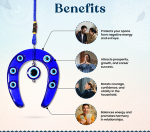 Big Horse Evil Eye Hanging for Home Decor and Nazar Protection