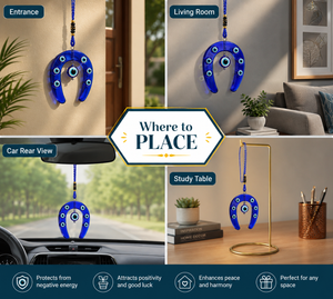 Big Horse Evil Eye Hanging for Home Decor and Nazar Protection