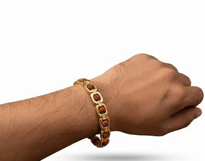 RUDRAKSHA PREMIUM GOLDEN BRACELET