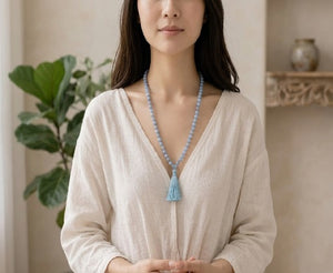 Peace & Spiritual Harmony Collection – Angelite Bracelet & Mala