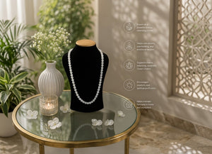 Selenite Crystal Beads Mala Spiritual Necklace