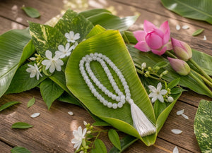 Selenite Crystal Beads Mala Spiritual Necklace