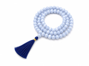 Blue Lace Agate Mala – ‘’Speak with Calm, Flow with Peace’’
