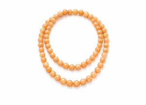 Orange Calcite Mala | Natural Crystal Beads Spiritual Necklace