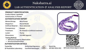 Lepidolite Crystal Beads Mala Spiritual Necklace