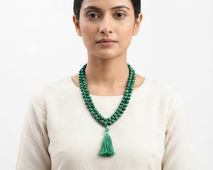 Malachite Crystal Beads Mala Spiritual Necklace