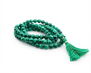 Malachite Crystal Beads Mala Spiritual Necklace