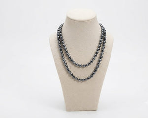 Hematite Wealth Crystal Beads Mala Spiritual Necklace