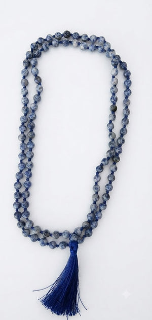 Labradorite Crystal Beads Mala Spiritual Necklace
