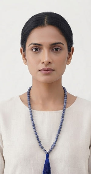 Labradorite Crystal Beads Mala Spiritual Necklace