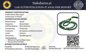 Moss Agate Crystal Beads Mala Spiritual Necklace