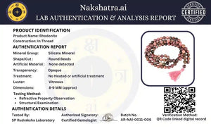 Rhodonite Crystal Beads Mala Spiritual Necklace