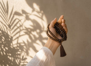 Natural Smoky Quartz Crystal Beads Mala Spiritual Necklace