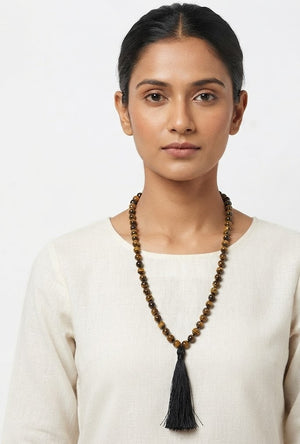 Courage & Focus Power Duo – Tiger Eye Bracelet & Tiger Eye Mala