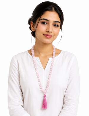 Love & Harmony Crystal Set – Rose Quartz Bracelet & Mala for Positive Energy