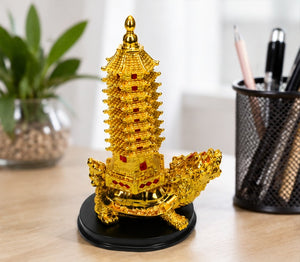 Feng Shui Education Tower on Dragon Tortoise Pagoda Vastu Decor