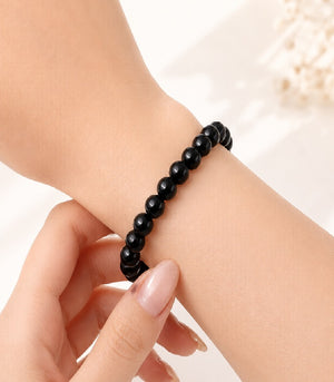 Protection & Grounding Crystal Duo – Black Tourmaline Bracelet & Mala