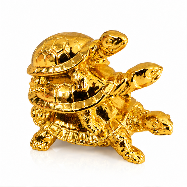 Feng Shui Three Tortoise Showpiece for Vastu, Home & Office Decor