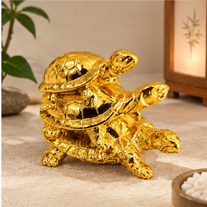 Feng Shui Three Tortoise Showpiece for Vastu, Home & Office Decor