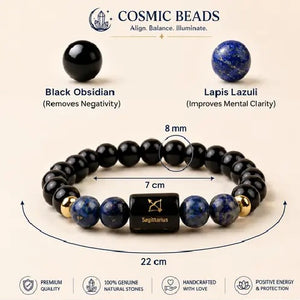 Sagittarius (Dhanu Rashi) Zodiac Crystal Bracelet for Men & Women