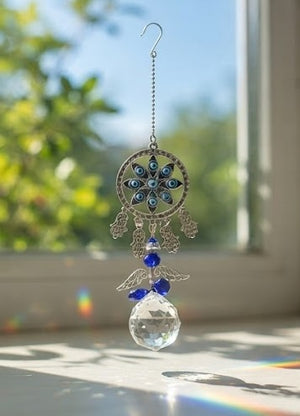 Stone Evil Eye Hanging for Nazar Protection & Spiritual Home Decor